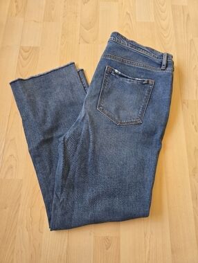 LOFT Vintage Straight Raw Hem Jeans Size 12